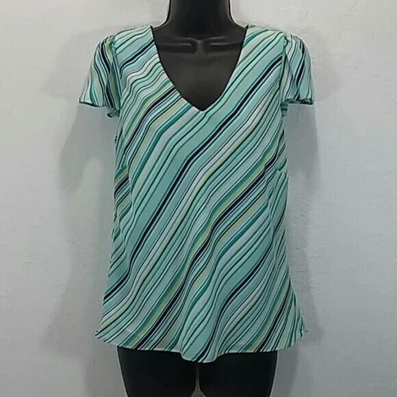 axcess blouse women's size medium striped * - Picture 1 of 5